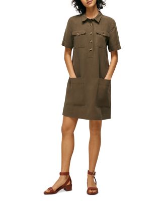 whistles khaki shirt dress