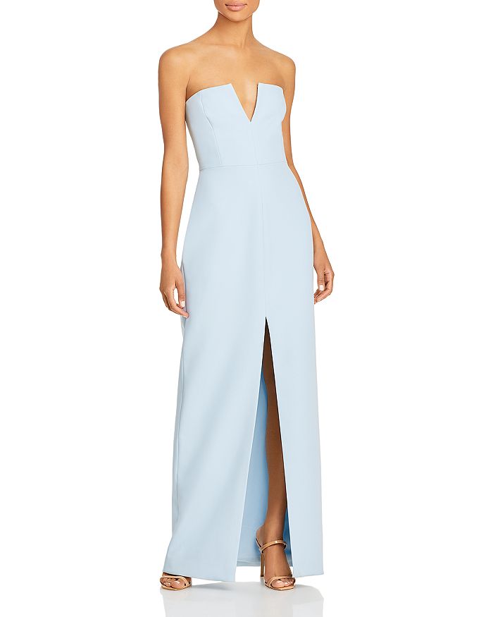 Bcbgmaxazria Strapless Crepe Gown - 100% Exclusive In Crystal