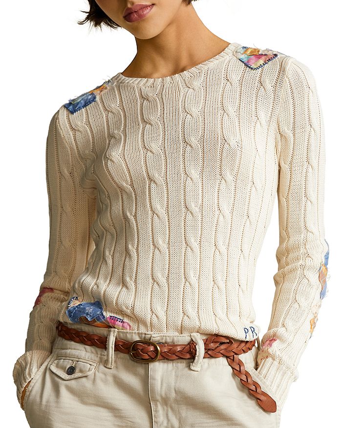 ralph lauren patchwork fleece jogger