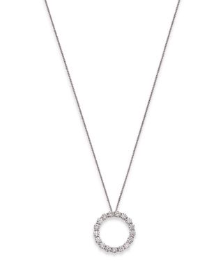 Diamond Circle Pendant in 14K White Gold, 3.0 tcw&nbsp;