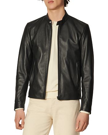 Sandro Leather Biker Jacket | Bloomingdale's