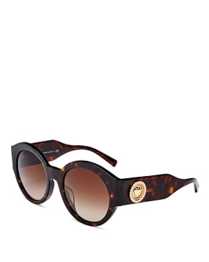 Versace Women's Round Sunglasses, 54mm In Havana/brown Gradient