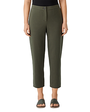 Shop Eileen Fisher Tapered Capri Pants In Seaweed