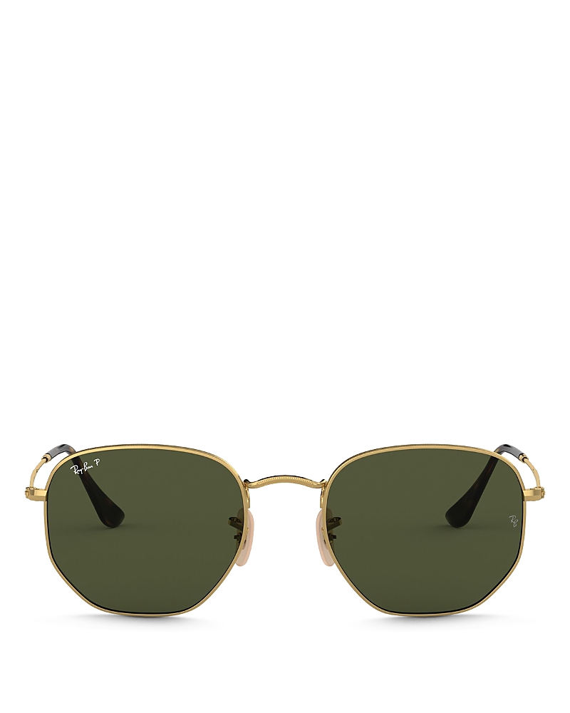 Ray-ban Icons Polarized Hexagonal Sunglasses, 51mm