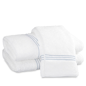 Matouk Bel Tempo Milagro Wash Cloth - 100% Exclusive In White/azure