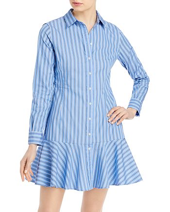 Ralph Lauren Striped Ruffled Shirt Dress | Bloomingdale's