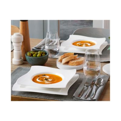 New Wave Rim Soup Bowls, Set of 4