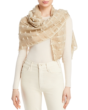 Fraas Tonal Fil Coupe Scarf In Beige