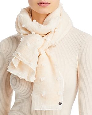 Fraas Tonal Fil Coupe Scarf In Off White