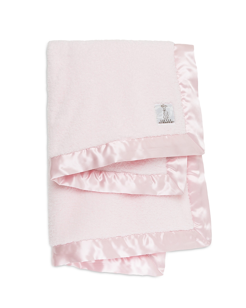 Shop Little Giraffe Chenille Blanket - Baby In Pink