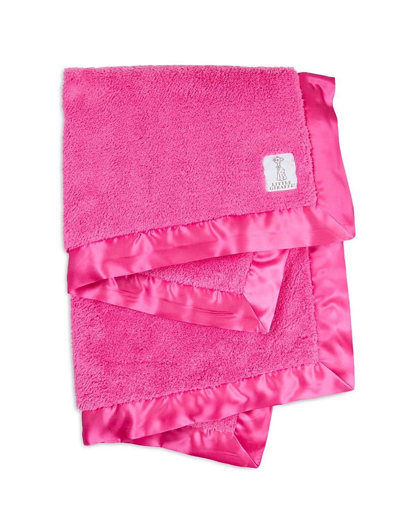 Little Giraffe Chenille Blanket - Baby In Raspberry