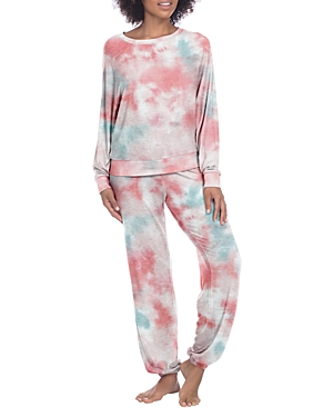 Honeydew Star Seeker Printed Pajama Set In Angelfish Tie-dye