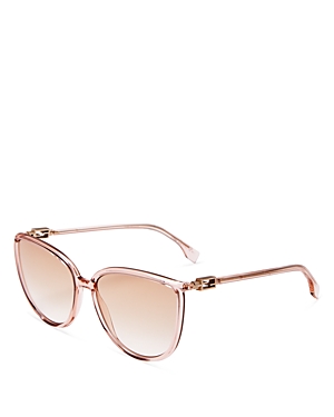 Fendi Women's Cat Eye Sunglasses, 59mm In Pink/brown