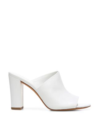 white slip on heels