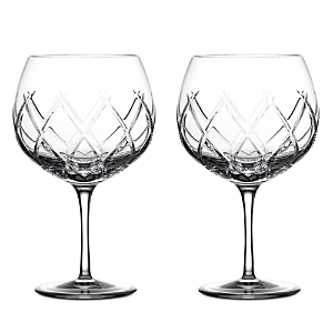 Waterford Olann Balloon Glass, Set Of 2 In Blue