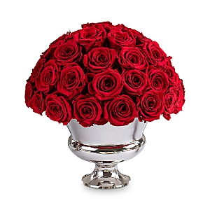 Rose Box Nyc Luxury Premium Half Ball Of Roses In Red Flame