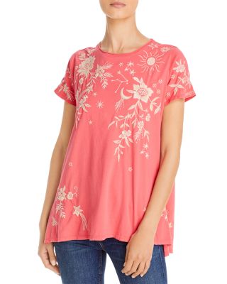 Johnny Was Mia Embroidered Linen Tee 