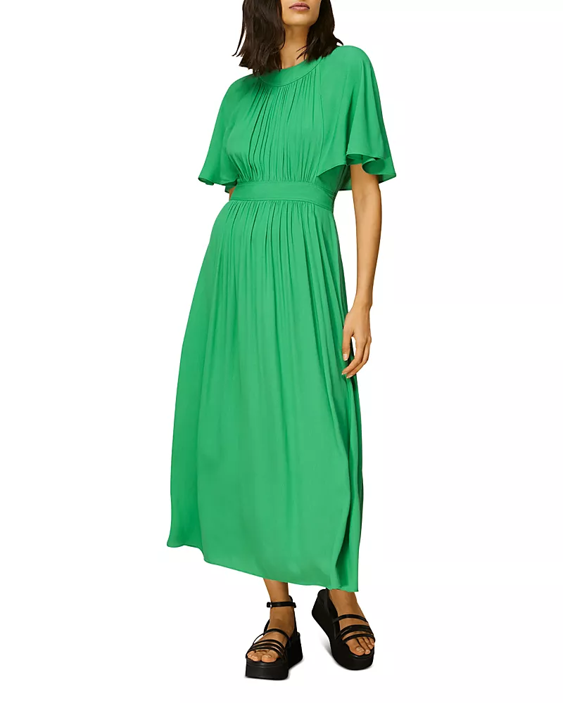 Whistles Amelia Cape Sleeve Midi Dress