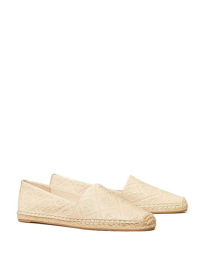 Tory Burch Women's T Monogram Embossed Leather Espadrille Loafers |  Bloomingdale's