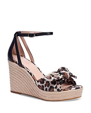 Kate Spade Tianna Leopard-print Wedge Espadrille Sandals In Leopard