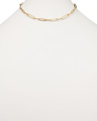 18K Yellow Gold Polished Oval Link Chain Necklace, 17"