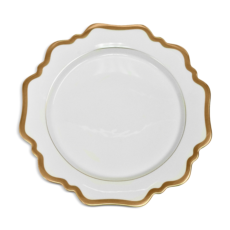 Anna Weatherley Antique White With Gold Dinner Plate In White/gold