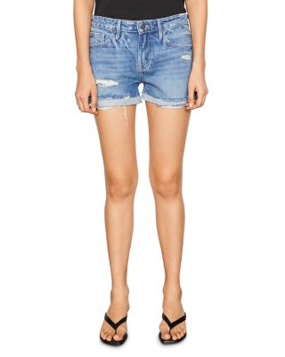 FRAME - Le Grand Garcon Denim Shorts in Montgrove Rips