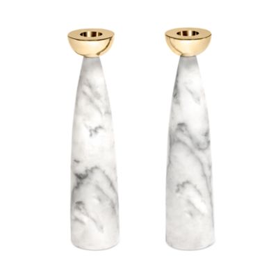 ANNA new york - Coluna Candle Holders, Marble