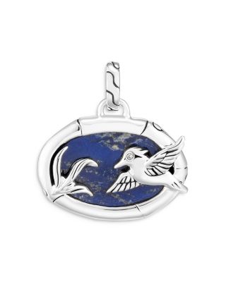 JOHN HARDY - Sterling Silver Pendant with Lapis Lazuli & Diamonds