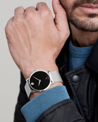 Museum Classic Automatic Stainless Steel Mesh Bracelet Watch, 40mm