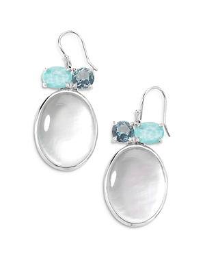 Ippolita Rock Candy Luce 3-stone Sterling Silver Drop Earrings In Silver
