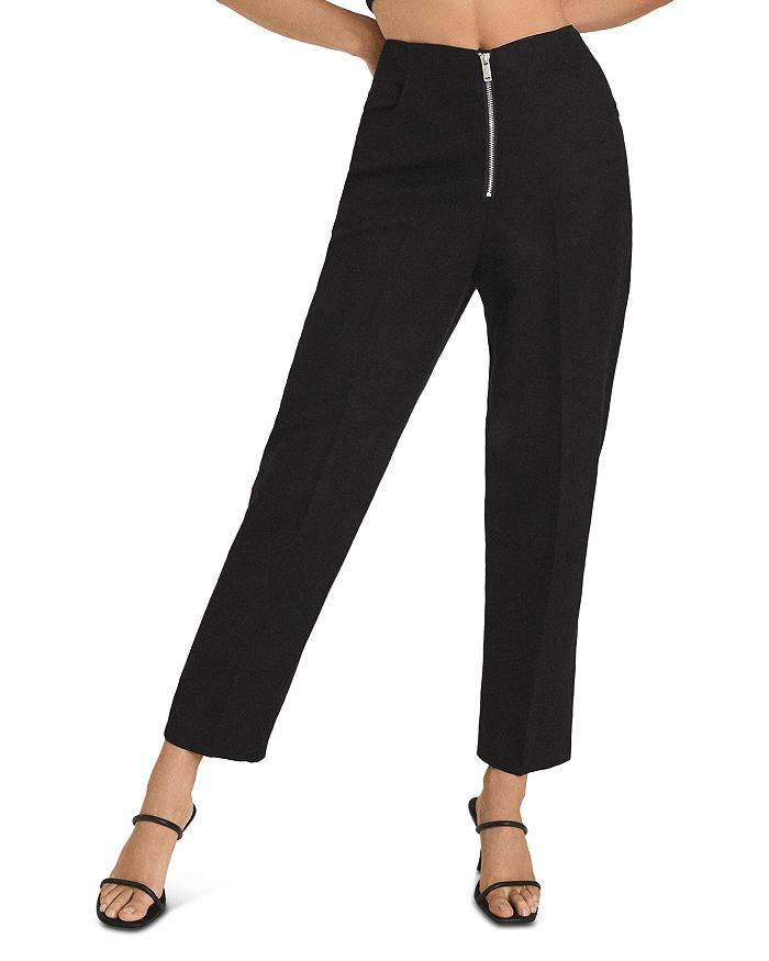REISS Cally Zip Front Trousers | Bloomingdale's