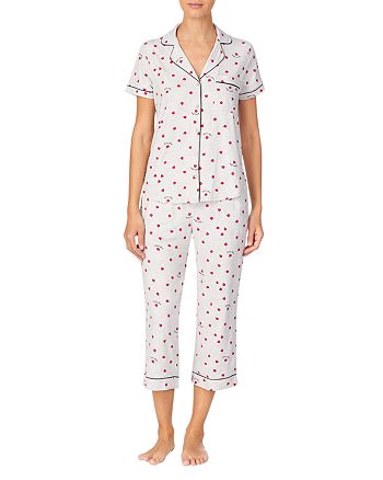 kate spade new york Floral Print Cropped Pajama Set | Bloomingdale's