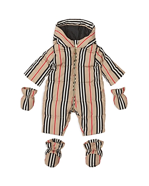 Burberry Unisex River Vintage Check Hooded Puffer Suit - Baby In Archive Beige