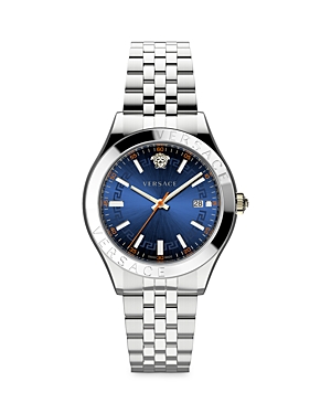 Versace Hellenyium Watch, 42mm In Blue