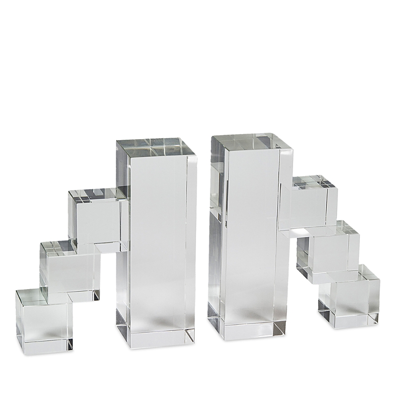 Tizo Crystal Block Steps 2-piece Bookend Set