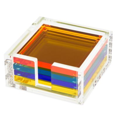 Lucite Coasters, Set of 4