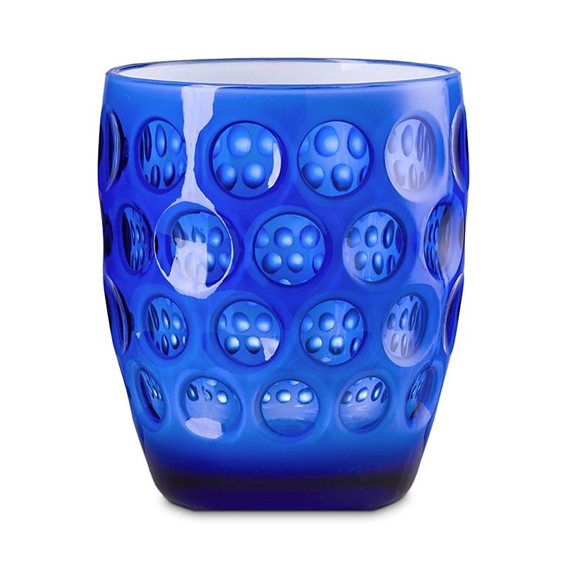 Mario Luca Giusti Acrylic Lente Acrylic Tumbler, Set Of 6 In Blu/wht