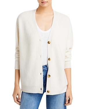C By Bloomingdale's Ribbed Oversized Cashmere Cardigan - 100% Exclusive In Ivory