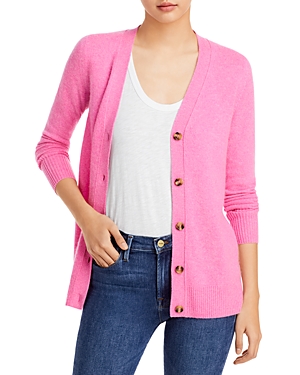 C By Bloomingdale's Cashmere Grandfather Cardigan - 100% Exclusive In Bubblegum