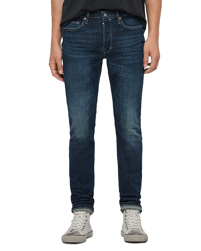 ALLSAINTS Rex Straight Skinny Fit Jeans in Indigo | Bloomingdale's