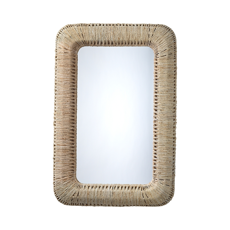 Jamie Young Hollis Rectangle Mirror In Cream