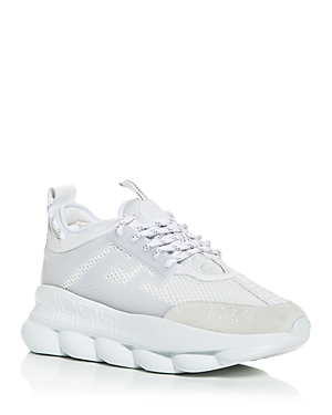 Versace Men's Chain Reaction Low Top Sneakers In White