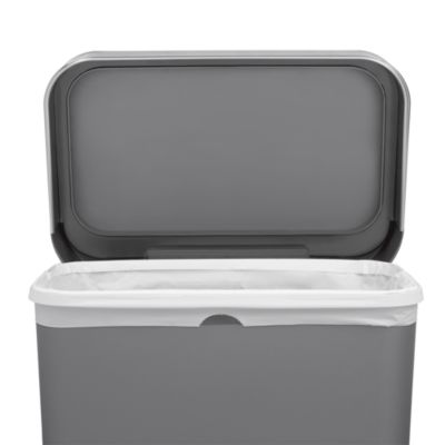45 Liter Rectangular Liner Rim Kitchen Trash Can with Liner Pocket