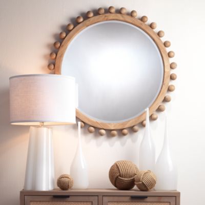 Brighton Round Wood Mirror