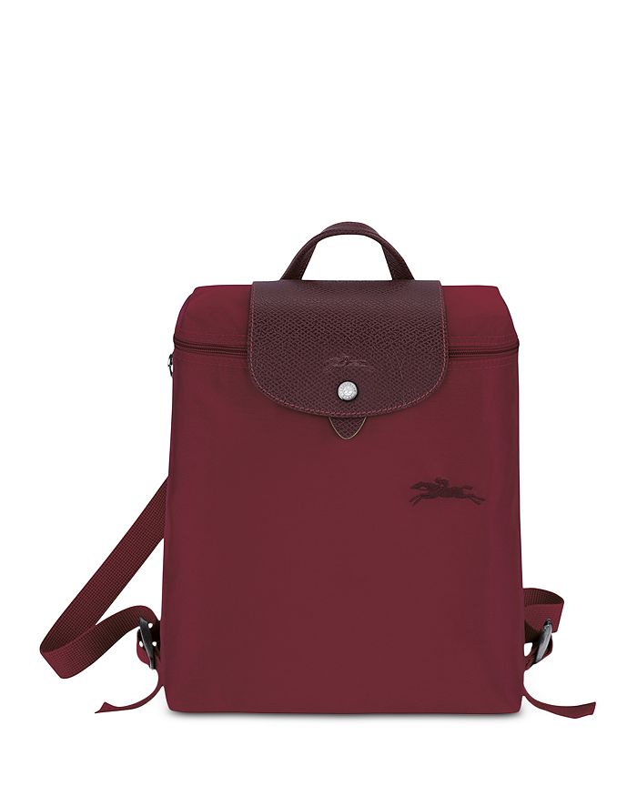 Longchamp Le Pliage Club Nylon Backpack In Red/silver