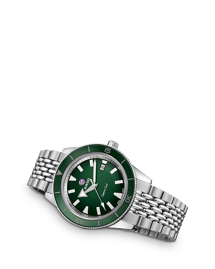 Shop Rado Captain Cook Watch, 42mm In Green/silver