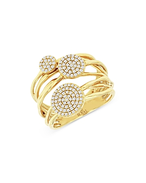 Bloomingdale's Diamond Multi-Row Disc Ring in 14K Yellow Gold, 0.30 ct. t.w. - 100% Exclusive
