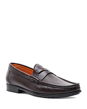Santoni Ascott Leather Loafers