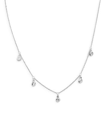 Bloomingdale's - Diamond Droplet Station Necklace in 14K White Gold, 0.30 ct. t.w. - 100% Exclusive